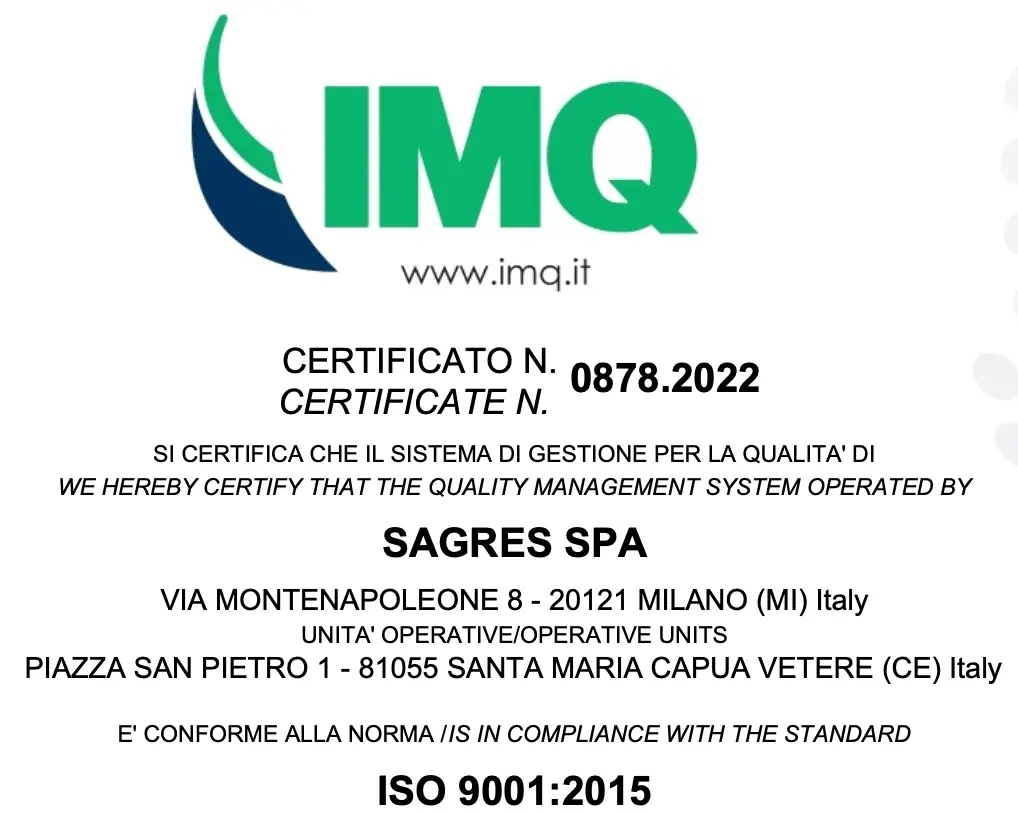 ISO 9001 Sagres spa