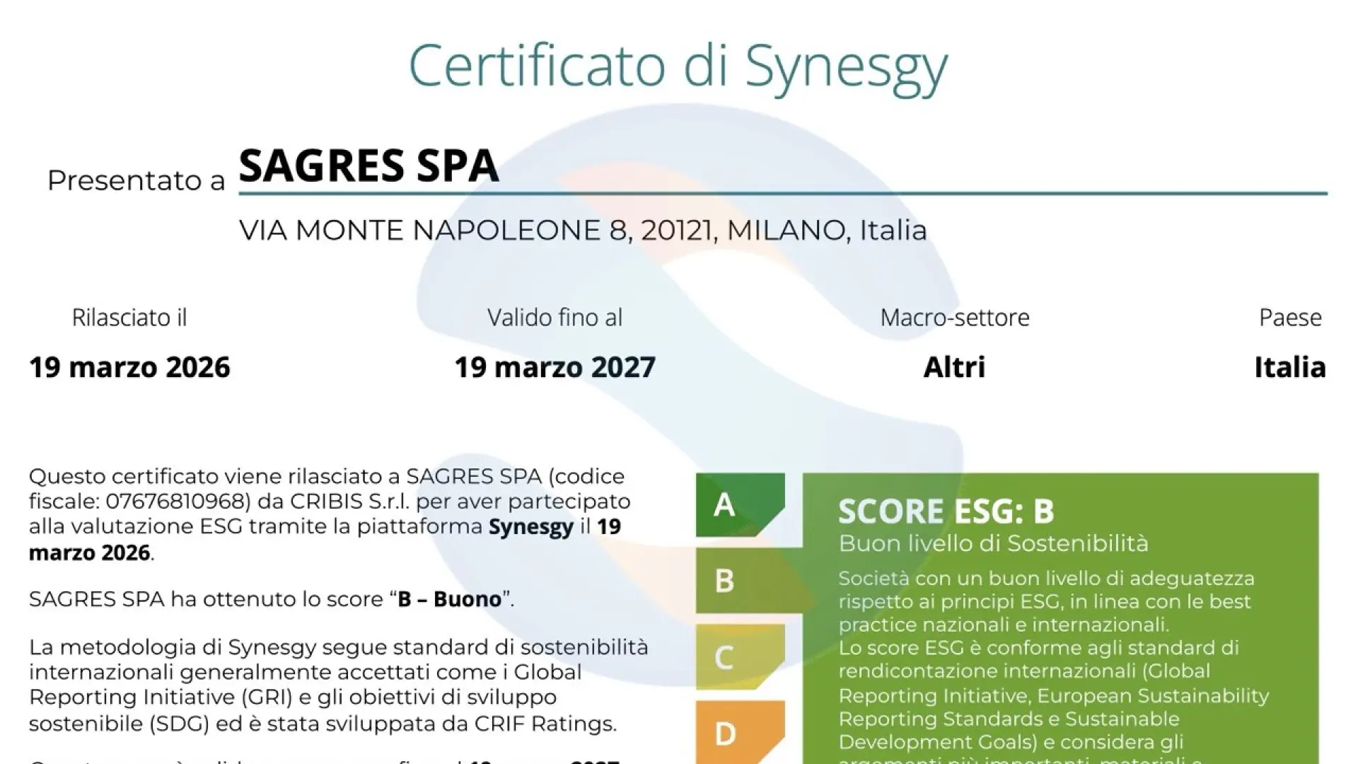 certificazione ESG Synesgy