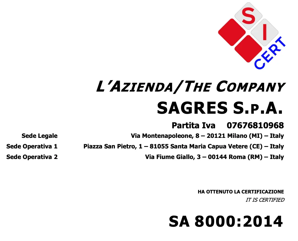 Certificazione SA 8000