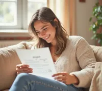 donna che legge una bolletta (2)